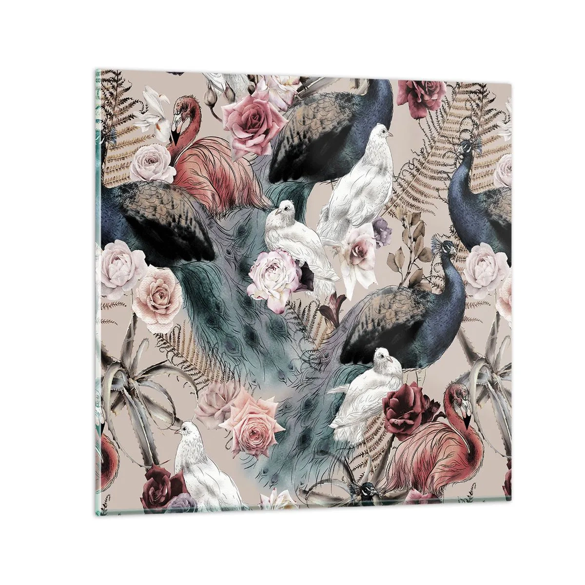 Glasbild - Bild auf glas - Im Schlossgarten - 50x50 cm