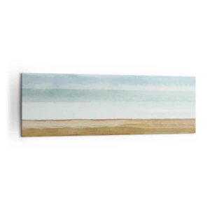 Bild auf Leinwand - Leinwandbild - Abstrakte Strandlandschaft in Pastelltönen - 160x50cm - Trost - Moderne Wanddekoration für Wohnzimmer und Schlafzimmer ARTTOR