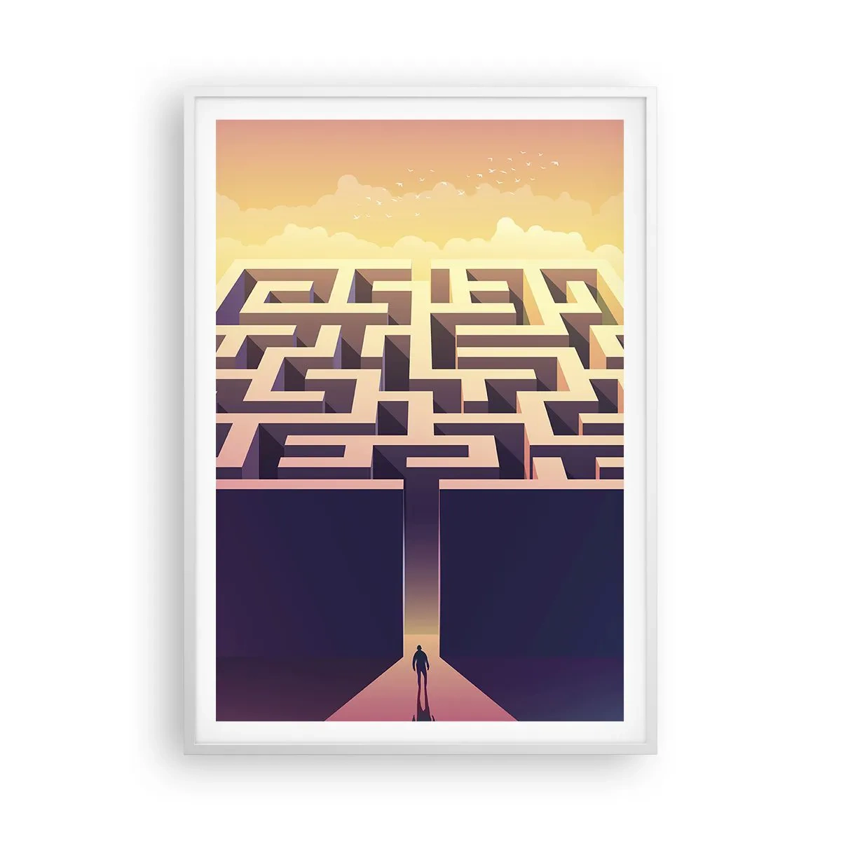 Poster in einem weißen Rahmen - Entscheidungszeit - 70x100 cm