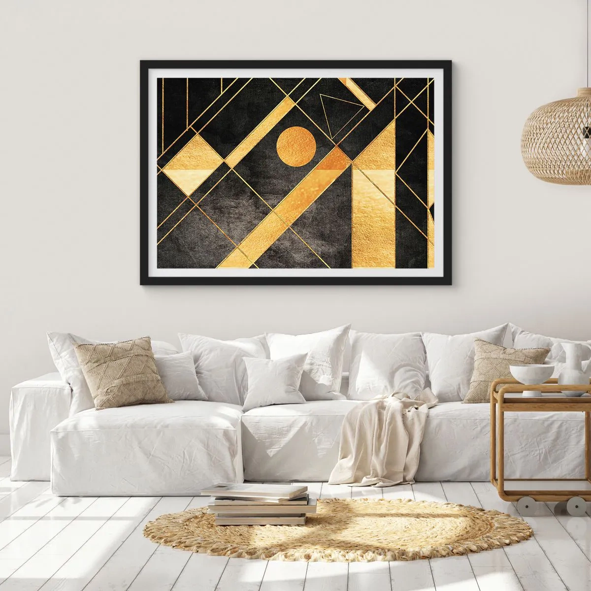 Poster in einem schwarzem Rahmen - Die Sonne der Wüste - 40x30 cm