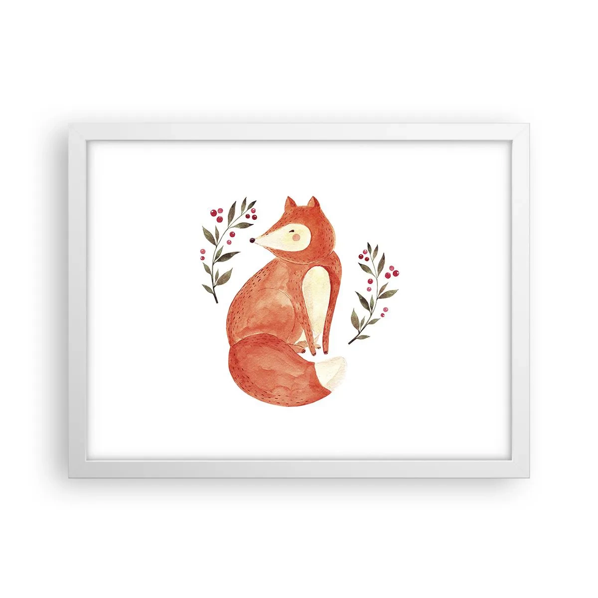 Poster in einem weißen Rahmen - Kleine Rothaarige - 40x30 cm