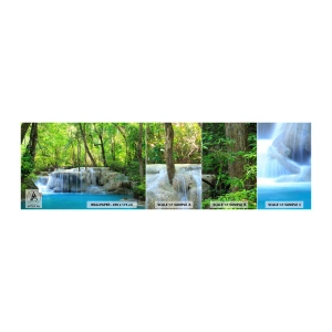 Fototapeten Muster Selbstklebend Deluxe Sticker - In Türkis und Grün ertrinken - Landschaft, Wasserfall, Kaskade - 100x30 cm
