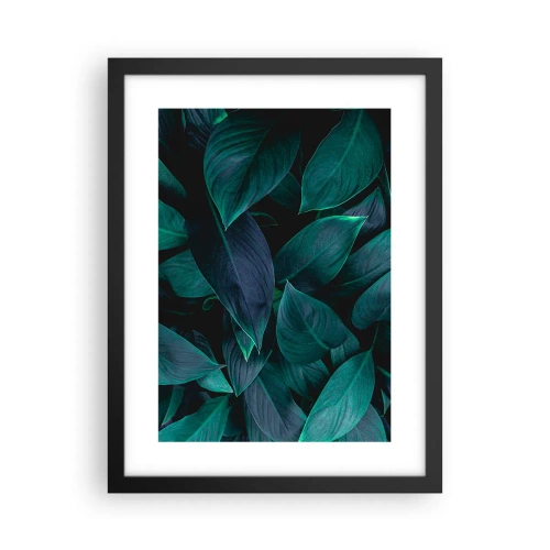 Poster in einem schwarzem Rahmen - Grün in sich selbst - 30x40 cm