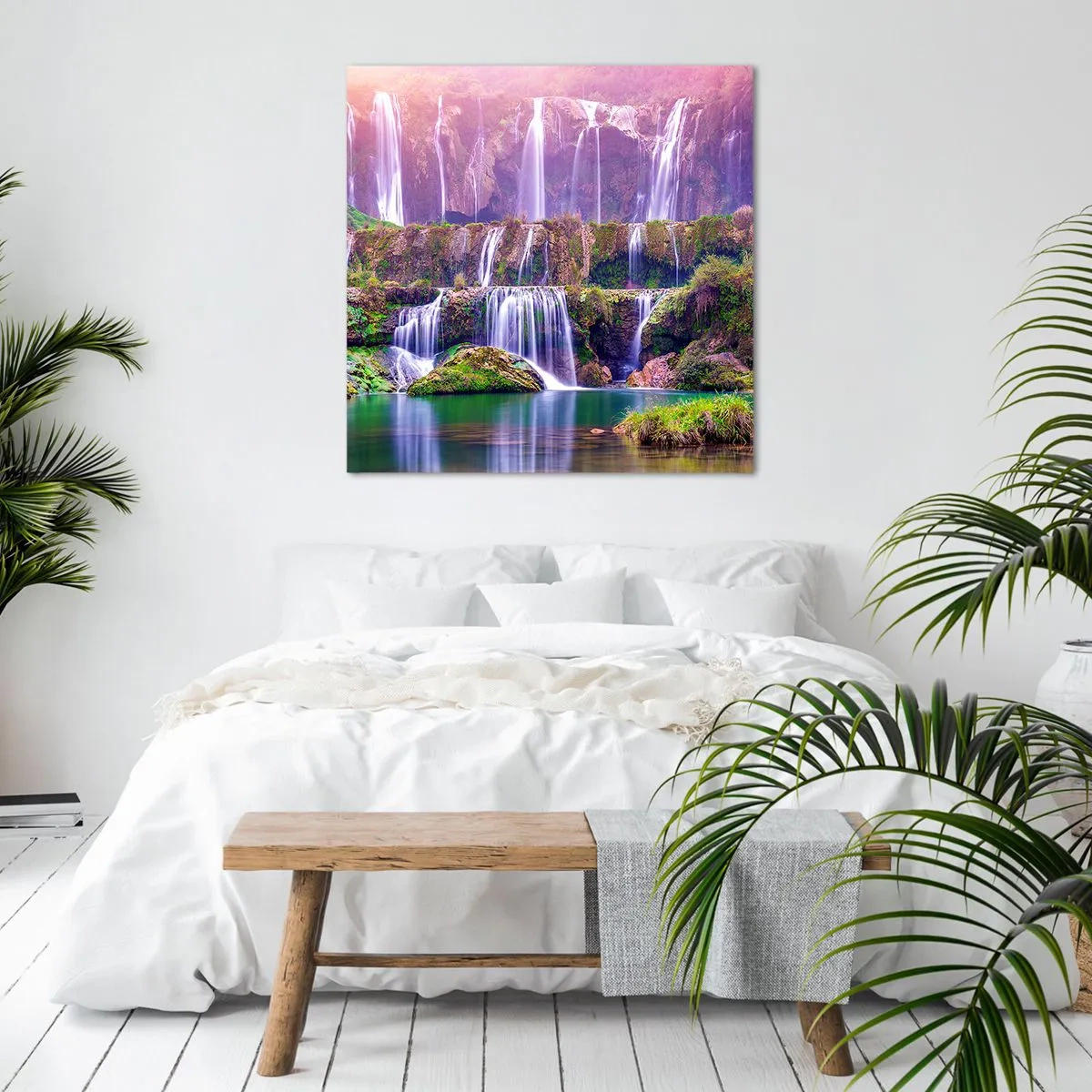 Bild auf Leinwand - Leinwandbild - Treppe zum Himmel - 40x40 cm