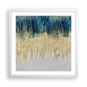 Poster in einem weißen Rahmen - Vergoldete Grenze - 50x50 cm