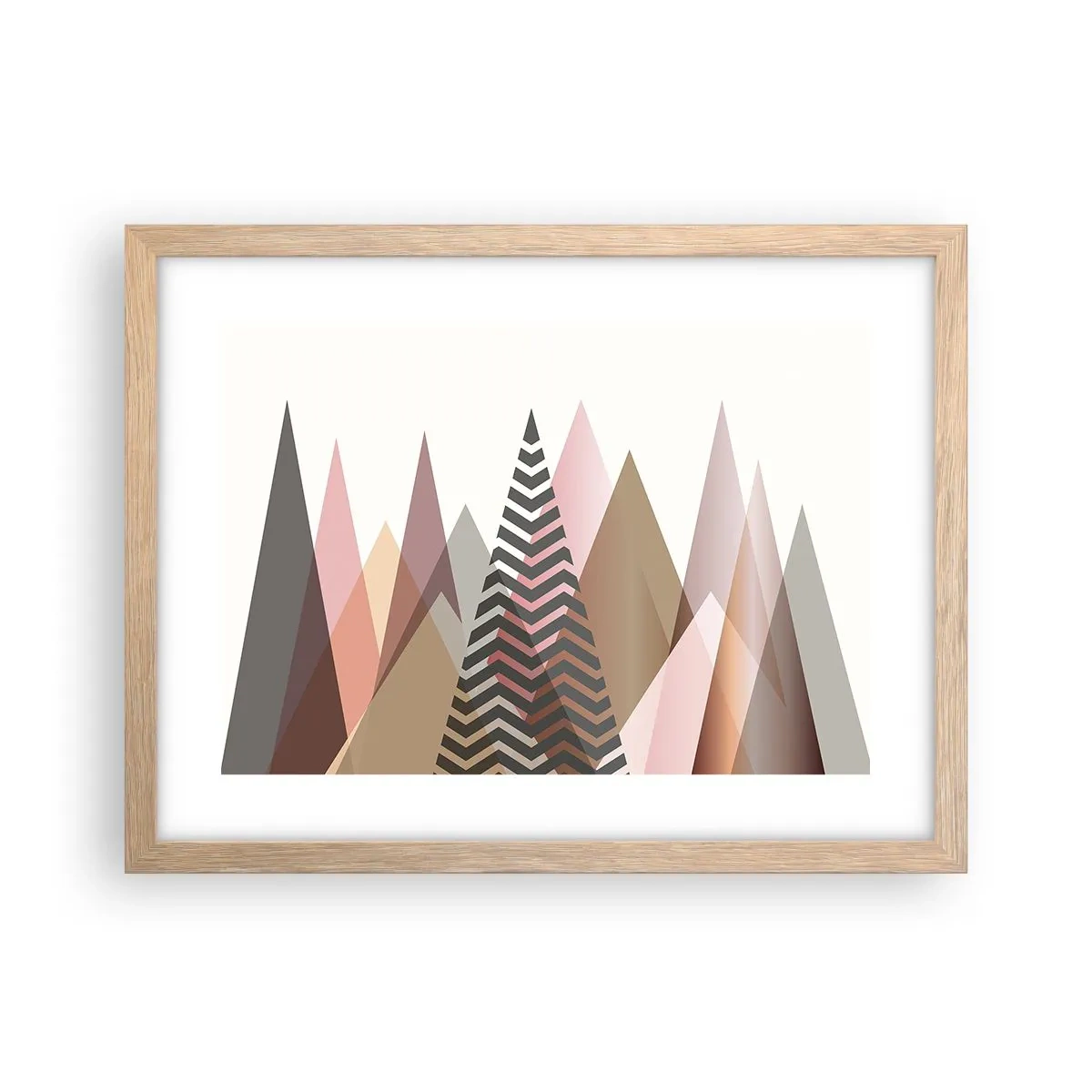 Poster in einem Rahmen aus heller Eiche - Pyramidale Aussicht - 40x30 cm