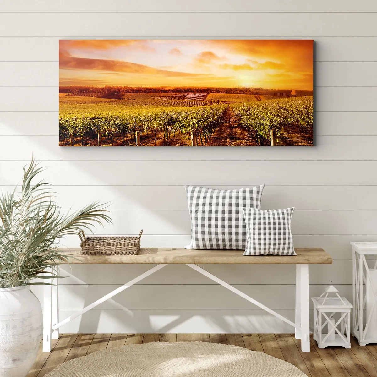 Bild auf Leinwand - Leinwandbild - Leicht fruchtig mit einem Hauch Sonnenschein - 90x30 cm