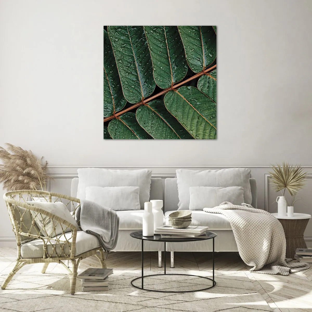 Glasbild - Bild auf glas - Im grünen Rhythmus - 40x40 cm