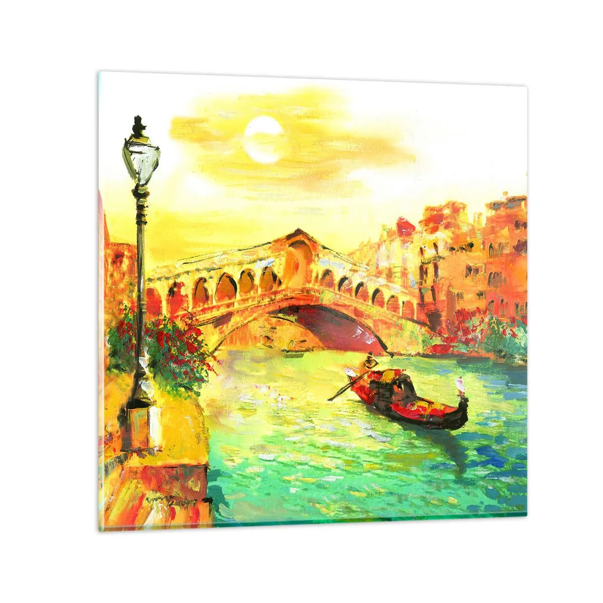 Glasbild - Bild auf glas - Eine Pilgerreise der Liebenden - 60x60 cm