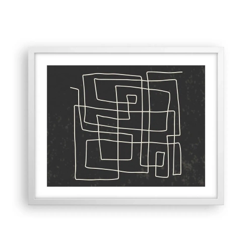 Poster in einem weißen Rahmen - Nicht so einfach - 50x40 cm