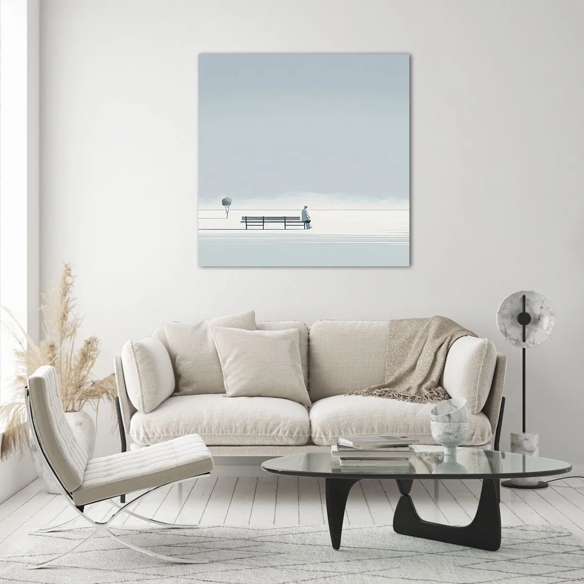 Glasbild - Bild auf glas - Ja, ich warte. - 50x50 cm