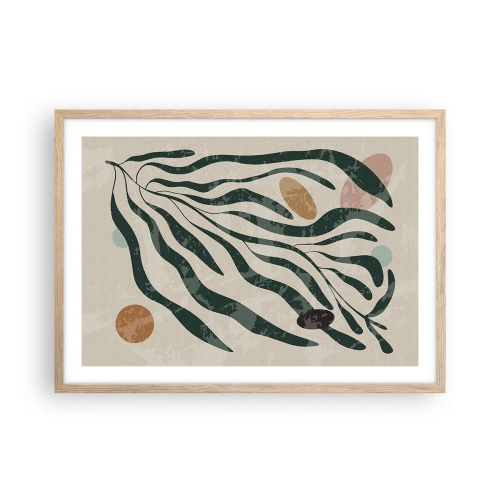 Poster in einem Rahmen aus heller Eiche - Im Grünen - 70x50 cm