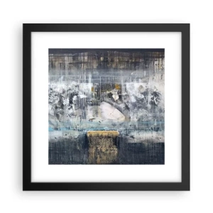 Poster in einem schwarzem Rahmen - Wie auf Eis, wie nach Dezember - 30x30 cm