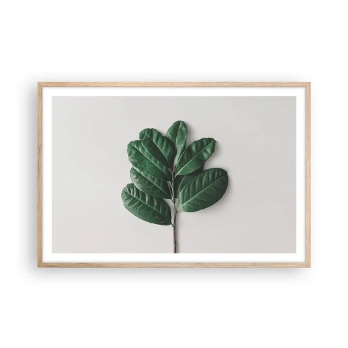 Poster in einem Rahmen aus heller Eiche - Eine Zeichnung purer Natur - 91x61 cm