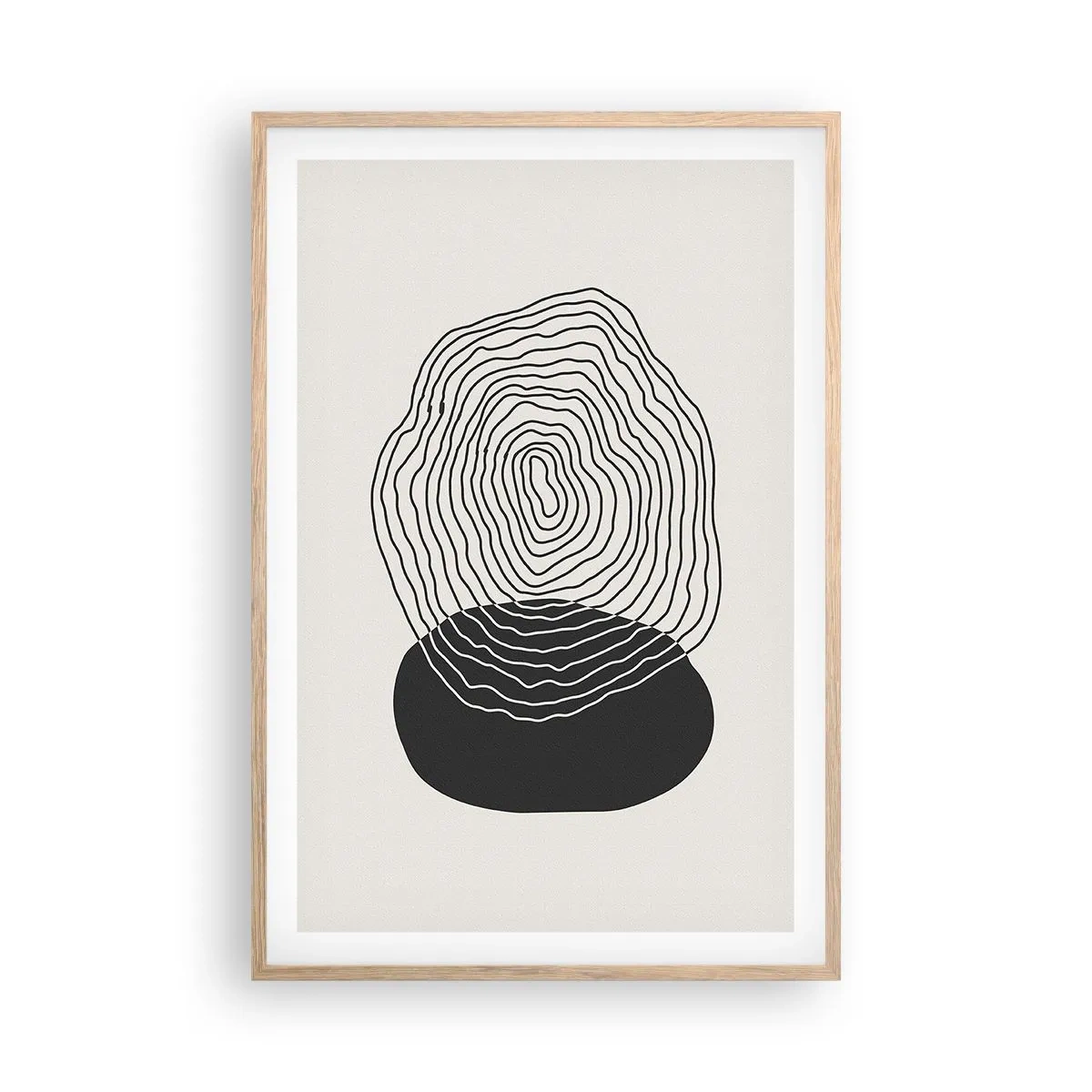 Poster in einem Rahmen aus heller Eiche - Dauer und Schwingung - 61x91 cm