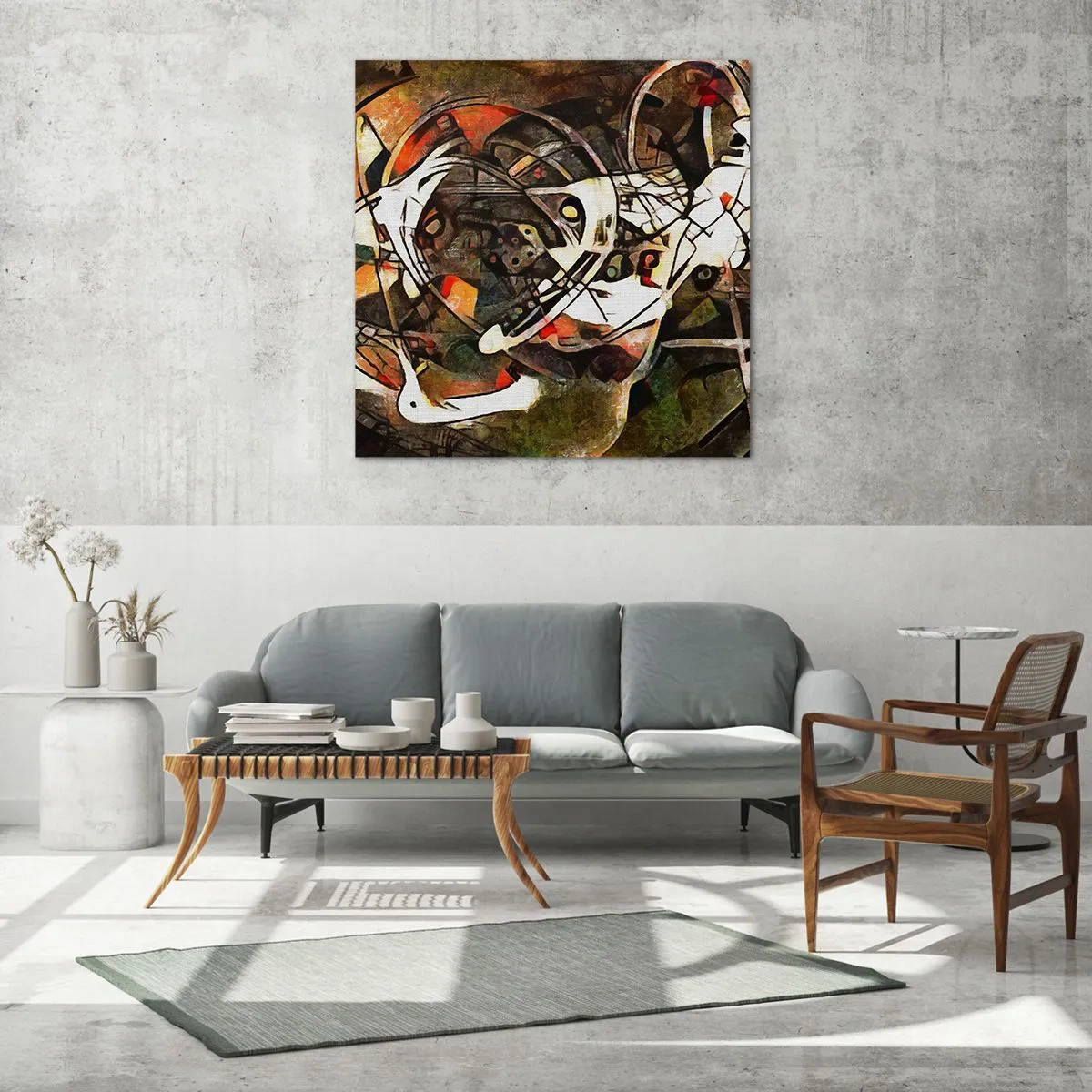 Glasbild - Bild auf glas - Hören Sie den Verkehr? - 70x70 cm