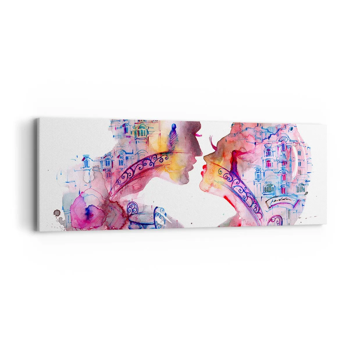 Bild auf Leinwand - Leinwandbild - Die geheime Seufzerbrücke - 90x30 cm
