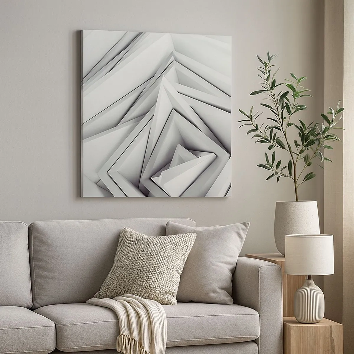 Bild auf Leinwand - Leinwandbild - Spitzwinklige Knospen - 30x30 cm