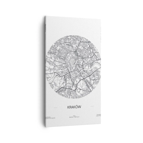 Bild auf Leinwand - Leinwandbild - Anatomie von Krakau - 45x80 cm