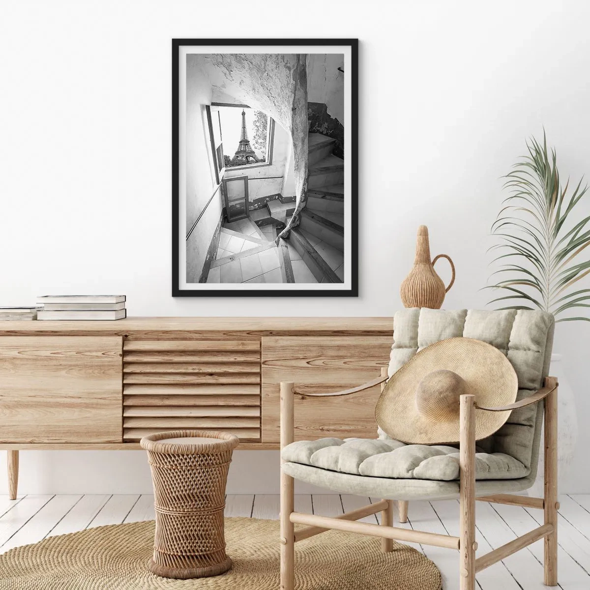 Poster in einem schwarzem Rahmen - Was für eine Aussicht! - 40x50 cm