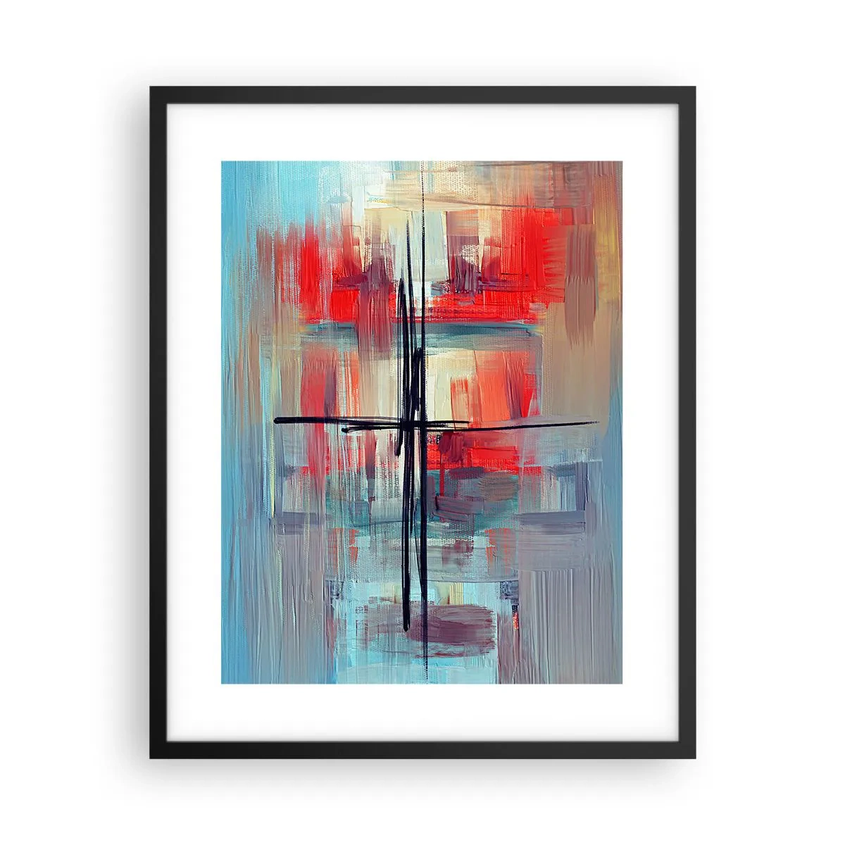 Poster in einem schwarzem Rahmen - Landschaft in einer unbekannten Dimension - 40x50 cm