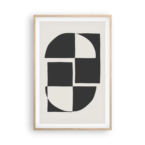 Poster in einem Rahmen aus heller Eiche - Antithese - Synthese - 61x91 cm