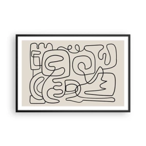 Poster in einem schwarzem Rahmen - Folge der Spur - 91x61 cm