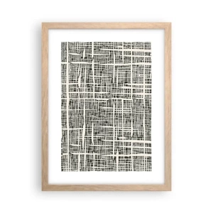 Poster in einem Rahmen aus heller Eiche - Gewebte Komposition - 30x40 cm