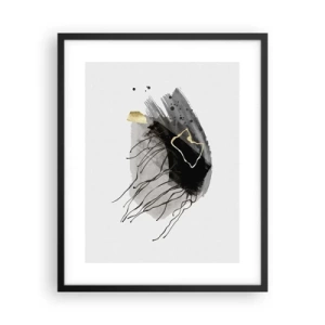 Poster in einem schwarzem Rahmen - In Schwarz und Gold - 40x50 cm