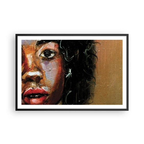 Poster in einem schwarzem Rahmen - Schwarz und Glanz - 91x61 cm