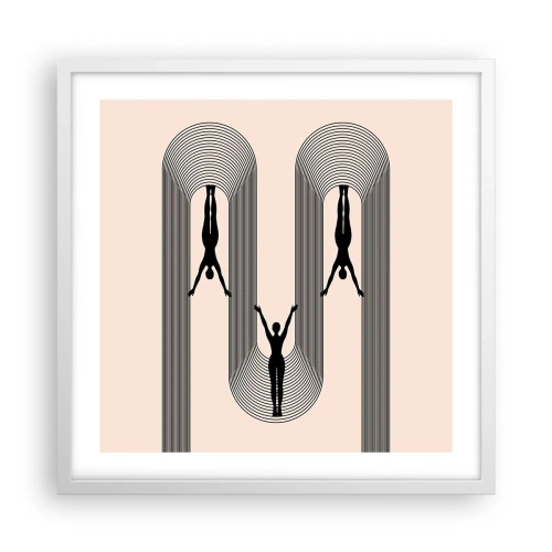 Poster in einem weißen Rahmen - Verkehrt herum - 50x50 cm