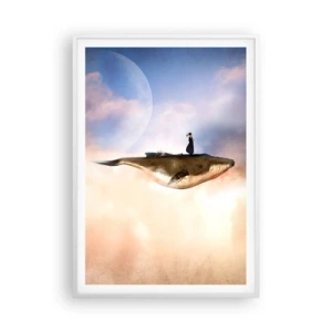 Poster in einem weißen Rahmen - Eine echte Reise - 70x100 cm