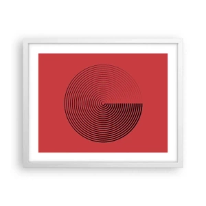 Poster in einem weißen Rahmen - Kreisbewegung - 50x40 cm