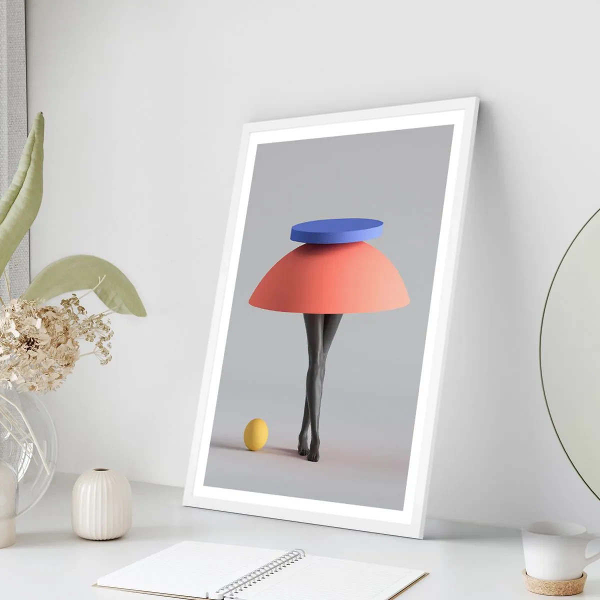 Poster in einem weißen Rahmen - Surrealistische Komposition - 61x91 cm