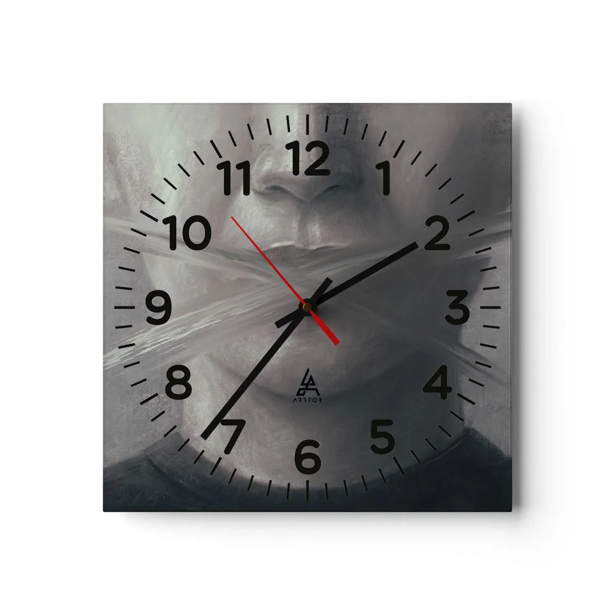 Wanduhr - Glasuhr - Ohne ein Wort - 30x30 cm