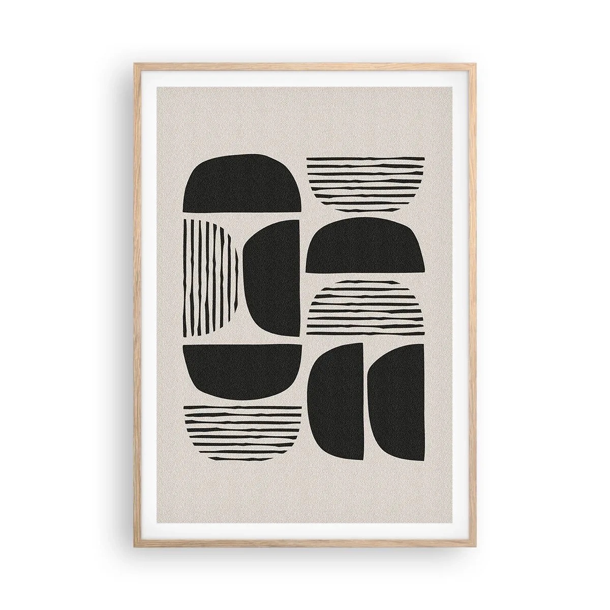 Poster in einem Rahmen aus heller Eiche - Halbherzige Deals - 70x100 cm