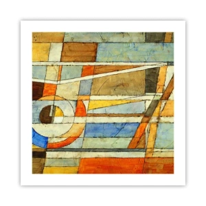 Poster - Kubismus auf der Baustelle - 50x50 cm