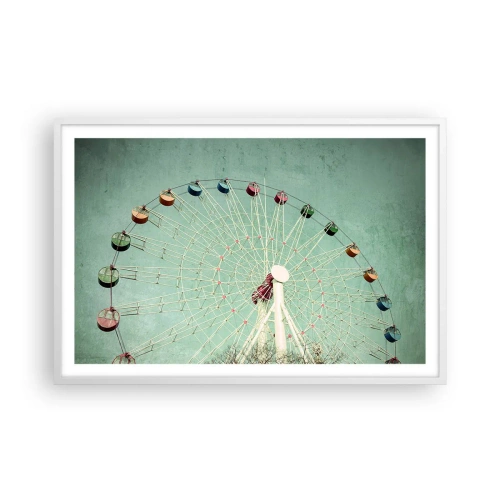 Poster in einem weißen Rahmen - Wir laden zum Spiel ein - 91x61 cm