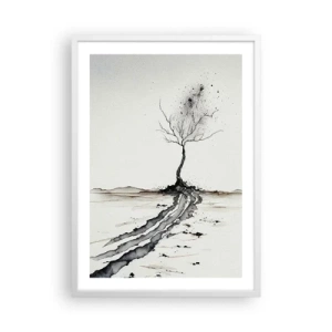 Poster in einem weißen Rahmen - Wintermelancholie - 50x70 cm