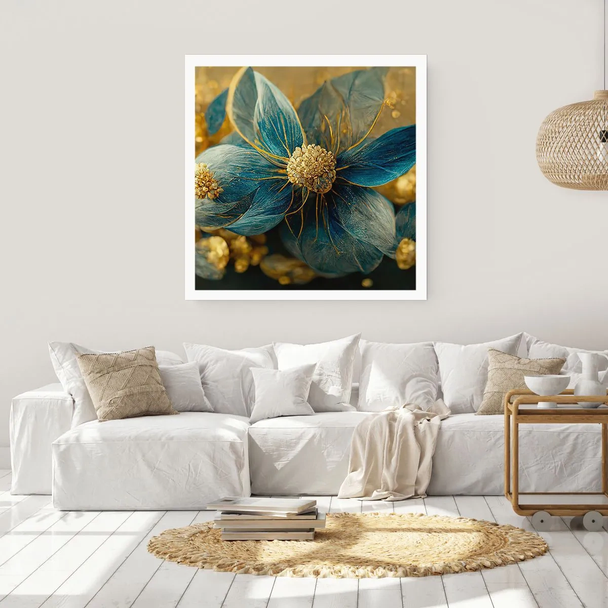 Poster - Mit Gold blühen - 50x50 cm