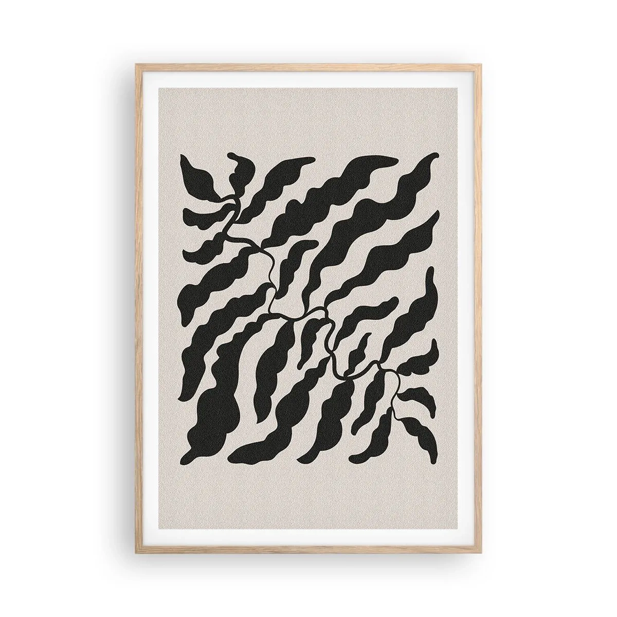Poster in einem Rahmen aus heller Eiche - Natur des Quadrats - 70x100 cm