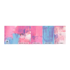Fototapetenmuster Standard Eco - Rosa, Blau und eine Prise Licht - Abstraktion, Minimalismus, Stück - 100x30 cm