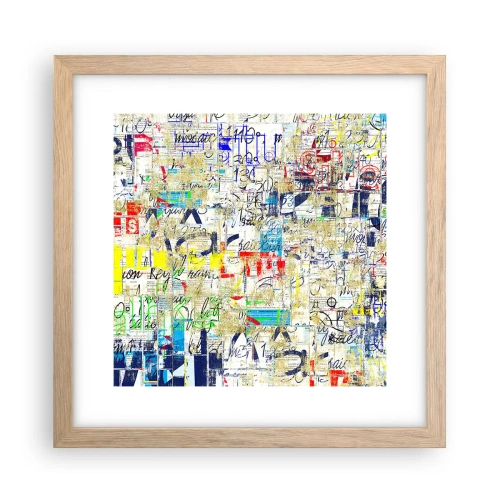 Poster in einem Rahmen aus heller Eiche - Es freut einfach die Augen - 30x30 cm