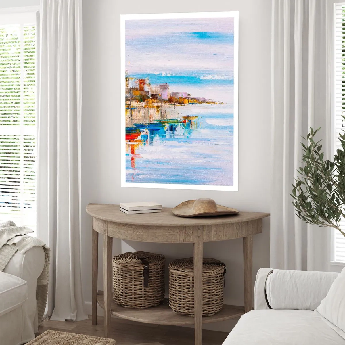 Poster - Bunte urbane Oase - 40x50 cm