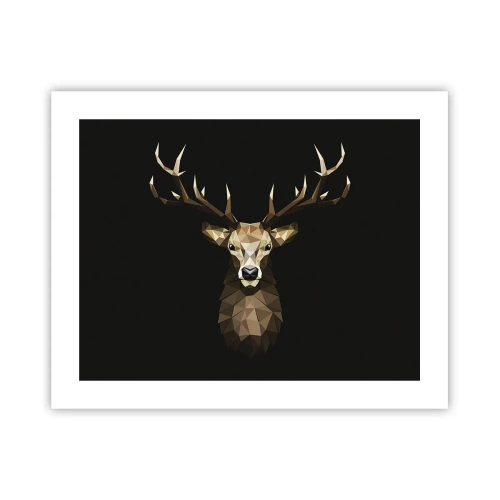 Poster - Kubistischer Hirsch - 50x40 cm