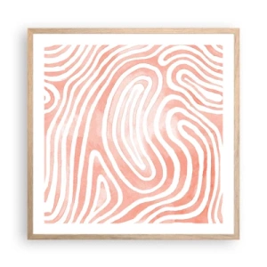 Poster in einem Rahmen aus heller Eiche - Im Korallenlabyrinth - 60x60 cm