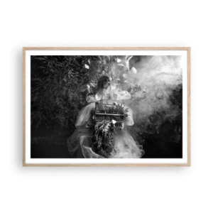 Poster in einem Rahmen aus heller Eiche - Mutter selbst - Natur - 100x70 cm