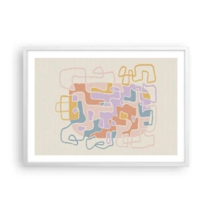 Poster in einem weißen Rahmen - Labyrinth – ein freudiges Abenteuer - 70x50 cm