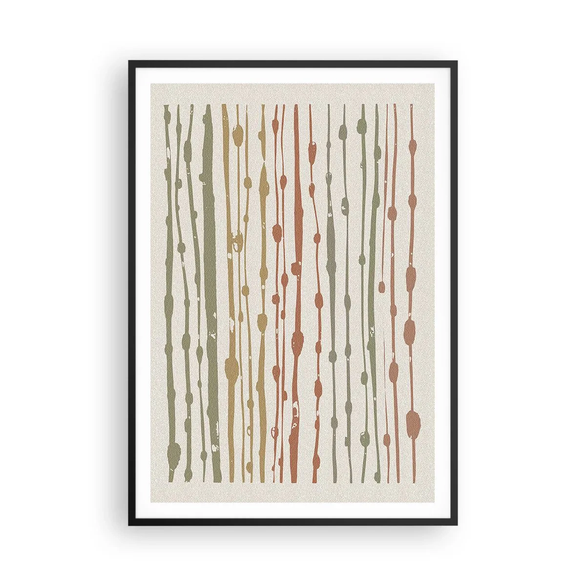 Poster in einem schwarzem Rahmen - Musikalische Notation von Farben - 70x100 cm