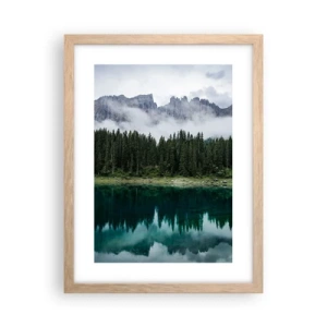 Poster in einem Rahmen aus heller Eiche - Leise, leise, lass uns das Trinkwasser nicht wecken ... - 30x40 cm